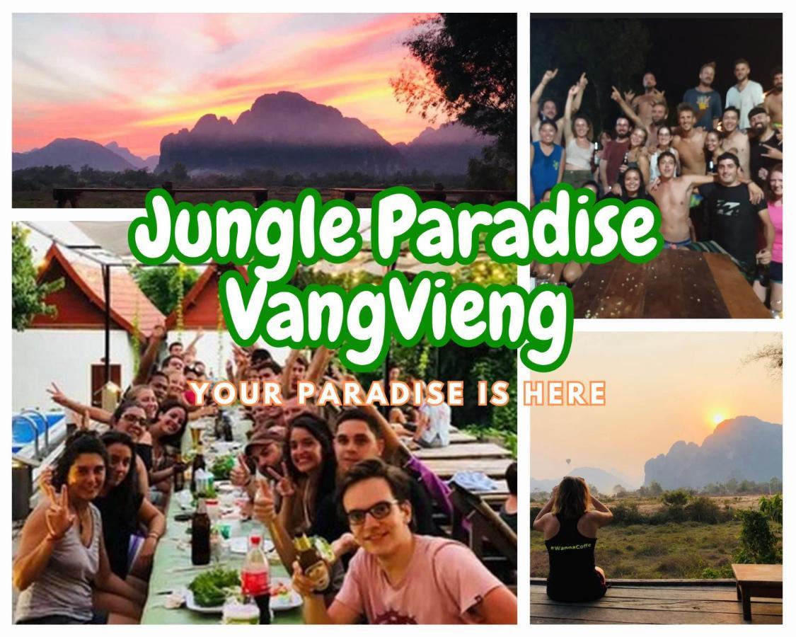 Jungle Paradise Vangvieng - Bungalows Vang Vieng Luaran gambar